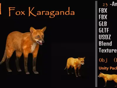 Red Fox Karaganda Free 3D model