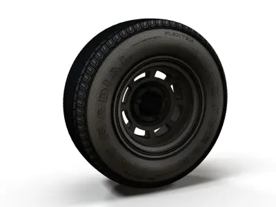 Muscle car highpoly wheel 3D model