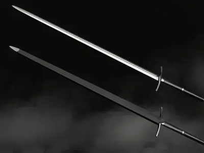 Sword and Scabbard T Low-poly 3D model