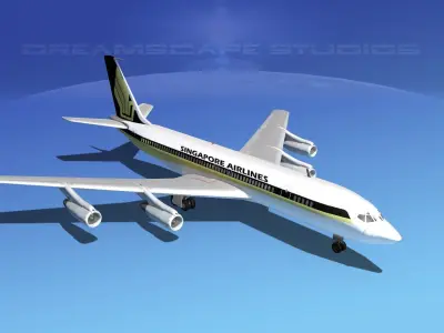 Boeing 707 Singapore Airlines 3D model