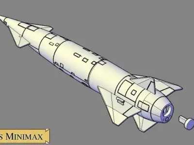 Avro Blue Steel Vulcan variant for single display 3D print model