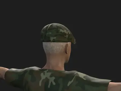 hyper realistic old hunter  3D model