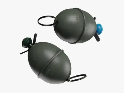 M39 Eihandgranate in blue green Pack Low-poly 3D model