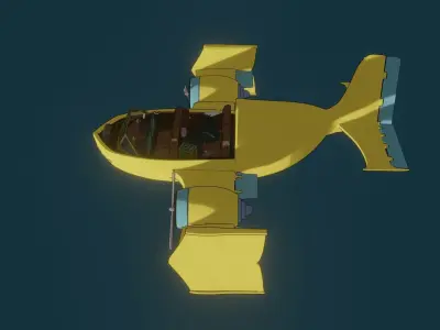 Stylized Aircraft - Airship 3D model