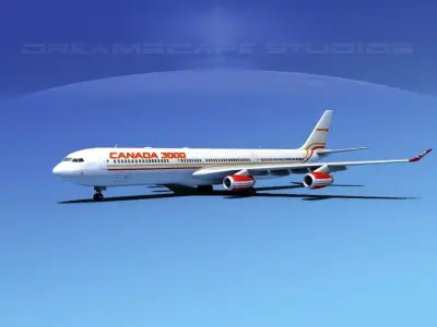 Airbus A340-600 Canada 3000 3D model