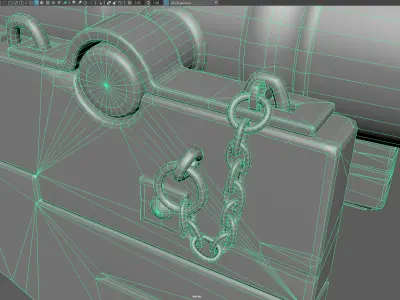 Low Poly Naval Cannon 3D Model Low-poly 3D model