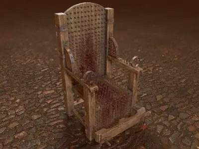 Inquisition - Torture Chair Low-poly 3D model