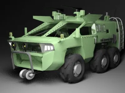 military truck Low-poly 3D model