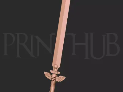 Space Marine Power Sword STL 3D Print Cosplay Prop STL file 3D print model