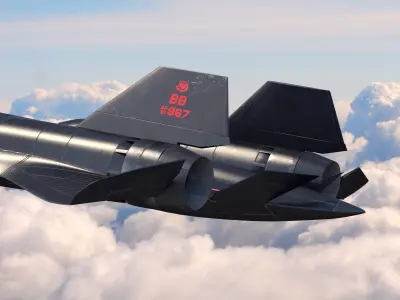 Lockheed SR-71 Blackbird Low-poly 3D model