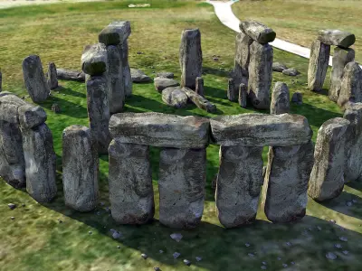 Stonehenge in england Low-poly 3D model