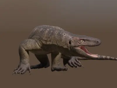 Megalania dinosaur Low-poly 3D model