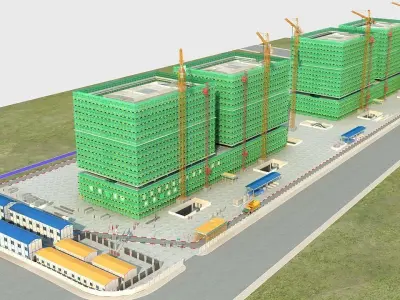 Construction site 3D model