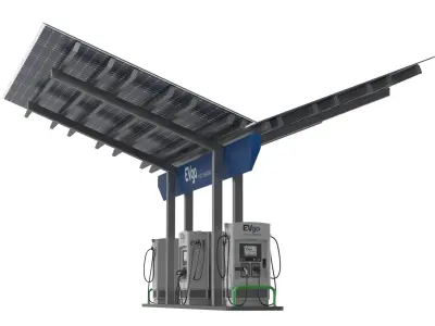 Detailed Electric Car Charger Station 3D model