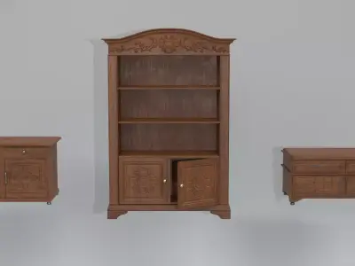 Furniture Pack 3D Model Free low-poly 3D model