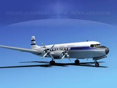 Douglas DC-7C Pan Am 1 3D model