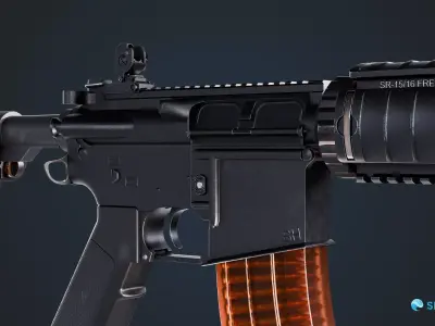 M4A4 CS2 Rifle Low-poly 3D model