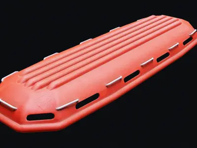 Low Poly PBR Basket Stretcher Low-poly 3D model