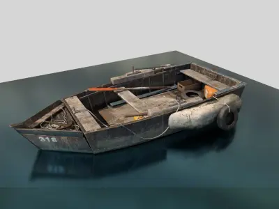 Old Fishing Boat  3D model