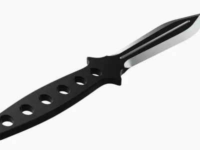 Knife throwing 05 3D model