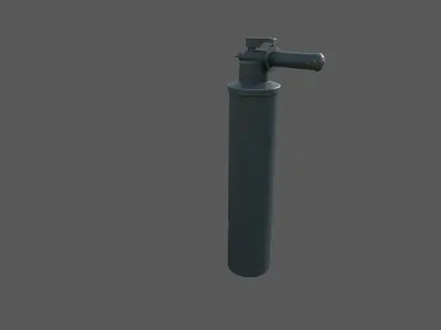 Fire extinguisher - Water H2O Low-poly 3D model