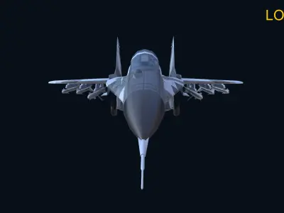 Asset - Army - Aircraft - Mig 29 Low-poly 3D model