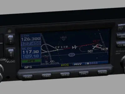Garmin GNS 430 GPS Nav Comm Low-poly 3D model