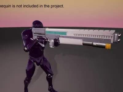 Modern Sci-Fi Rifles Bundle 3 3D model
