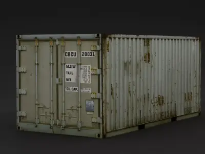 Rusty Container Low-poly 3D model
