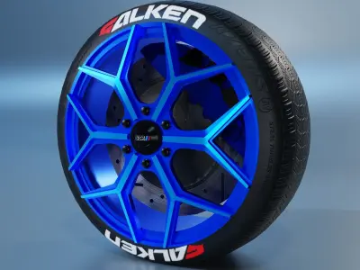 SSR Sport Wheel Low-poly 3D model