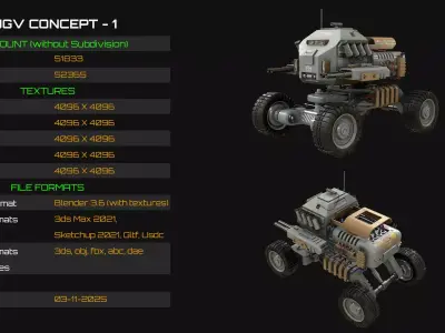UGV Concept-1-Grey 3D model