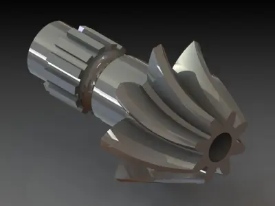 Helical Bevel Gear Model 3D model