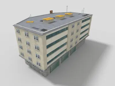 office city building 3 Low-poly 3D model