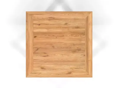 Country Square Dining Table 90 cm 35 inch Solid Natural Oak Free 3D model