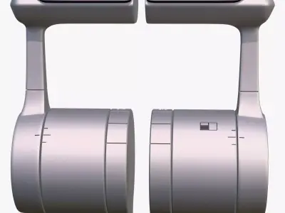 Control Lever Two Engines M1 3D model