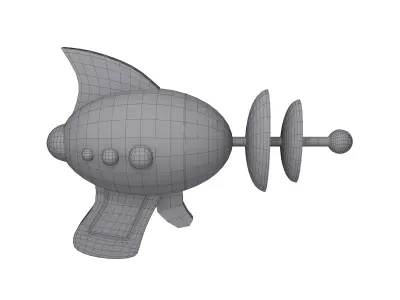 Space Gun Laser Cartoon 3D model