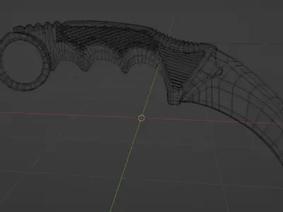 karambit pencil 3D model