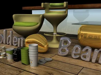 Coffeeshop assets Free 3D model
