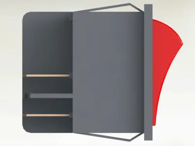 power switch red 3D model