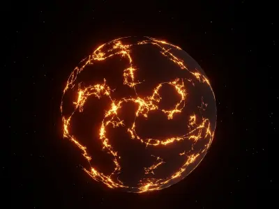 Lava Planet 3D model purchase