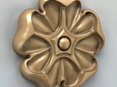 Round rosette 011 Free 3D model