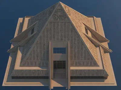Futuristic Egyptian Pyramids - 001 - New 3D model