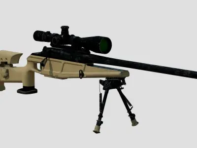 SIG Blaser R93 LRS2 Tactical Low-poly 3D model