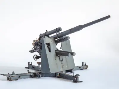 Flak 36 German anti-aircraft gun 3D print model BASIC MODEL 3D print model