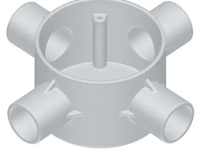 Classic Electrical Junction Box Low-poly 3D model