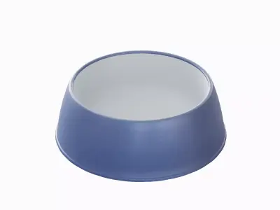 Plastic Dog Bowl B 04 Low-poly 3D model