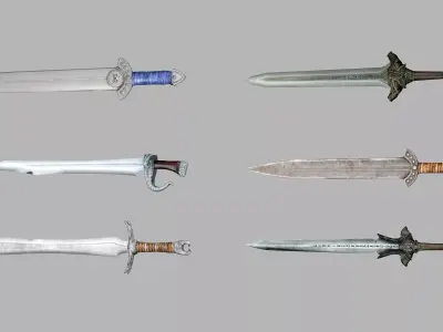 Medieval Polearms Weapon Pack 03 Low-poly 3D Model Low-poly 3D model purchase