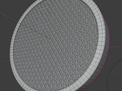 Wheelchair Red Reflector with procedural PBR material 3D model