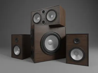 Speaker system - system - system - system 3D model