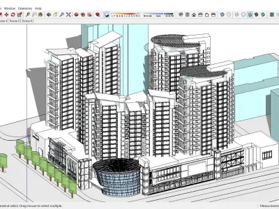 Sketchup Hotel K3 3D model